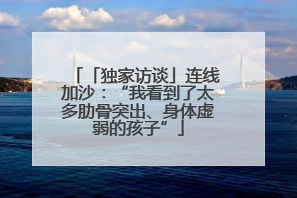 「独家访谈」连线加沙：“我看到了太多肋骨突出、身体虚弱的孩子”