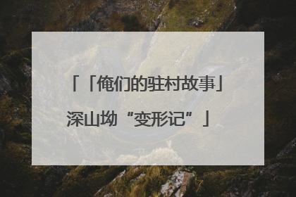 「俺们的驻村故事」深山坳“变形记”