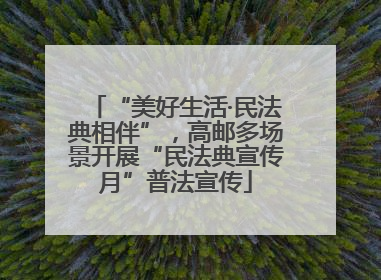 “美好生活·民法典相伴”，高邮多场景开展“民法典宣传月”普法宣传