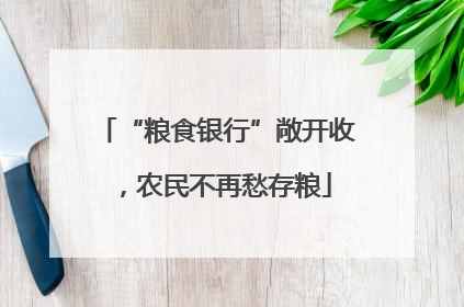 “粮食银行”敞开收，农民不再愁存粮