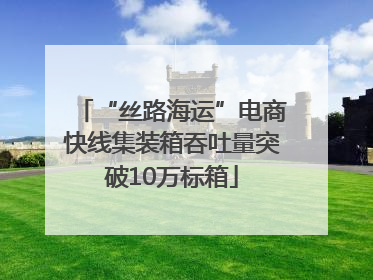 “丝路海运”电商快线集装箱吞吐量突破10万标箱