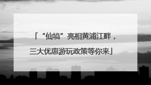 “仙境”亮相黄浦江畔，三大优惠游玩政策等你来
