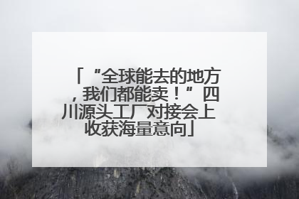 “全球能去的地方，我们都能卖！”四川源头工厂对接会上收获海量意向