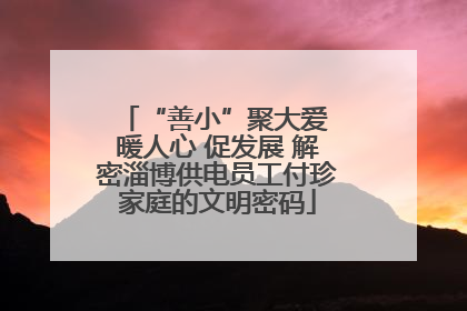 “善小”聚大爱 暖人心 促发展 解密淄博供电员工付珍家庭的文明密码