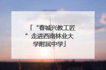 “春城兴教工匠”走进西南林业大学附属中学