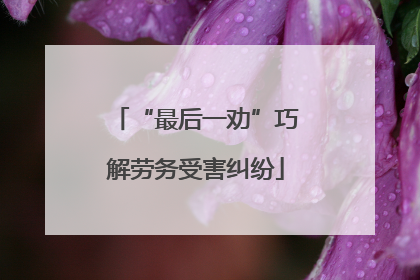 “最后一劝”巧解劳务受害纠纷