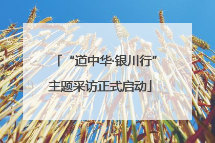 “道中华·银川行”主题采访正式启动