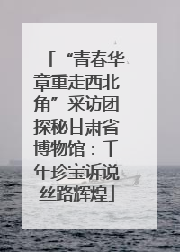 “青春华章重走西北角”采访团探秘甘肃省博物馆：千年珍宝诉说丝路辉煌