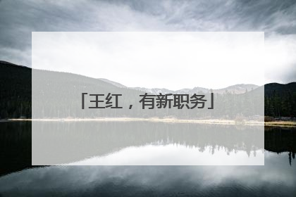 王红，有新职务