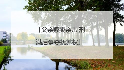 父亲贩卖亲儿 刑满后争夺抚养权
