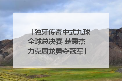 独牙传奇中式九球全球总决赛 楚秉杰力克周龙勇夺冠军