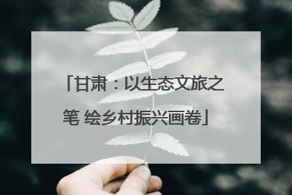甘肃：以生态文旅之笔 绘乡村振兴画卷
