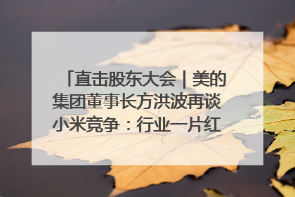 直击股东大会｜美的集团董事长方洪波再谈小米竞争：行业一片红海，打法已固定，无论谁胜都是消耗战