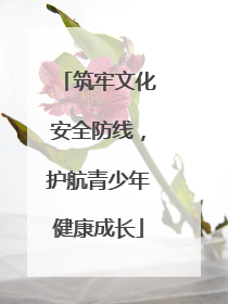 筑牢文化安全防线，护航青少年健康成长