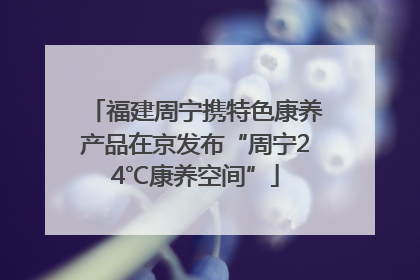 福建周宁携特色康养产品在京发布“周宁24℃康养空间”