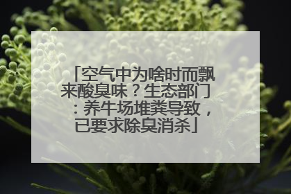 空气中为啥时而飘来酸臭味？生态部门：养牛场堆粪导致，已要求除臭消杀