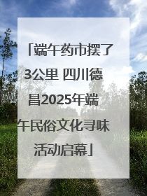 端午药市摆了3公里 四川德昌2025年端午民俗文化寻味活动启幕
