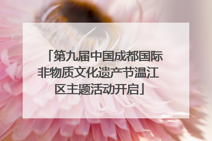 第九届中国成都国际非物质文化遗产节温江区主题活动开启