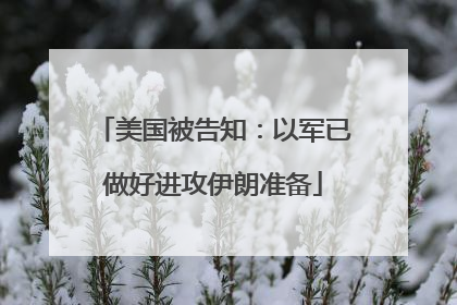 美国被告知：以军已做好进攻伊朗准备