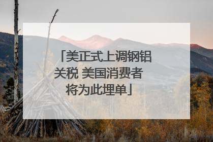 美正式上调钢铝关税 美国消费者将为此埋单