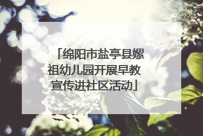 绵阳市盐亭县嫘祖幼儿园开展早教宣传进社区活动