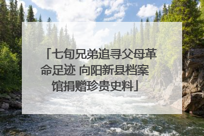 七旬兄弟追寻父母革命足迹 向阳新县档案馆捐赠珍贵史料