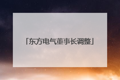 东方电气董事长调整
