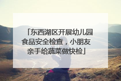 东西湖区开展幼儿园食品安全检查，小朋友亲手给蔬菜做快检