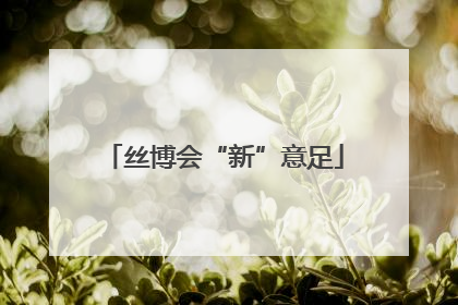 丝博会“新”意足