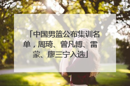 中国男篮公布集训名单，周琦、曾凡博、雷蒙、廖三宁入选
