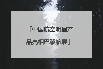 中国航空明星产品亮相巴黎航展