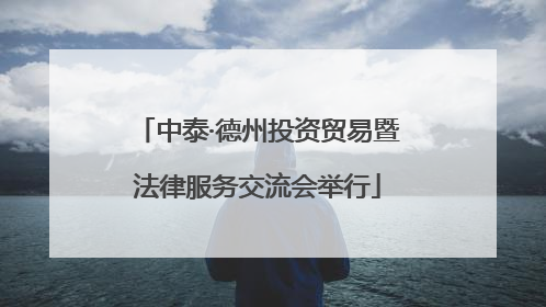 中泰·德州投资贸易暨法律服务交流会举行