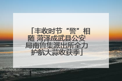丰收时节“警”相随 菏泽成武县公安局南鲁集派出所全力护航大蒜收获季