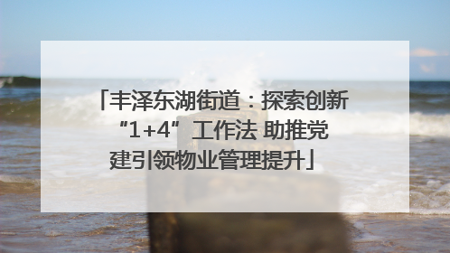 丰泽东湖街道：探索创新“1+4”工作法 助推党建引领物业管理提升