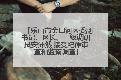 乐山市金口河区委副书记、区长、一级调研员安沛然 接受纪律审查和监察调查