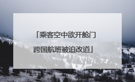 乘客空中欲开舱门 跨国航班被迫改道