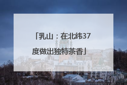 乳山：在北纬37度做出独特茶香