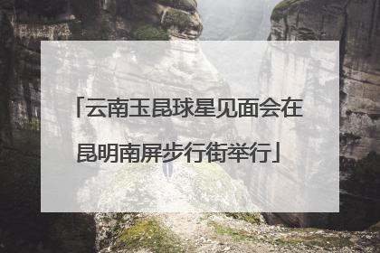 云南玉昆球星见面会在昆明南屏步行街举行