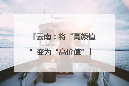 云南：将“高颜值”变为“高价值”