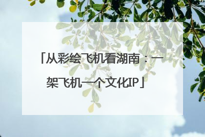 从彩绘飞机看湖南：一架飞机一个文化IP