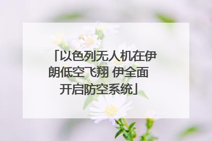 以色列无人机在伊朗低空飞翔 伊全面开启防空系统