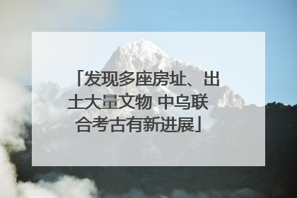 发现多座房址、出土大量文物 中乌联合考古有新进展