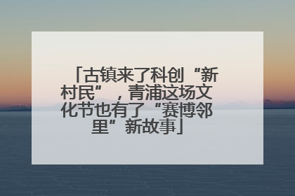 古镇来了科创“新村民”，青浦这场文化节也有了“赛博邻里”新故事