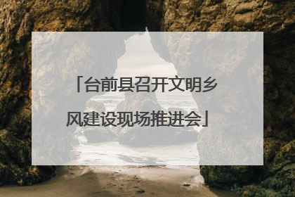台前县召开文明乡风建设现场推进会