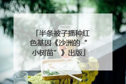 半条被子播种红色基因《沙洲的“小树苗”》出版