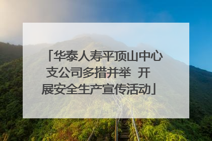 华泰人寿平顶山中心支公司多措并举  开展安全生产宣传活动