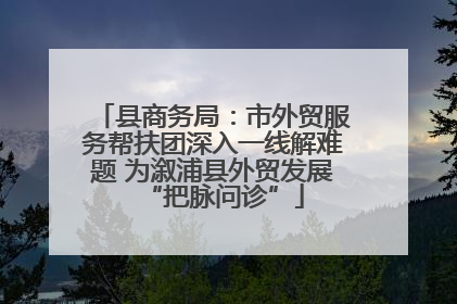 县商务局：市外贸服务帮扶团深入一线解难题 为溆浦县外贸发展“把脉问诊”