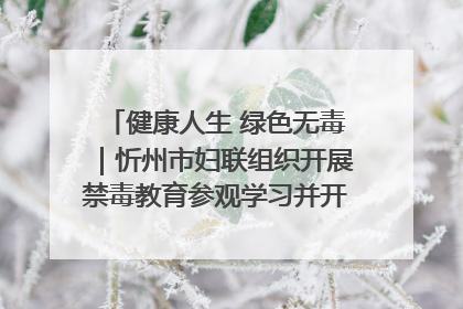 健康人生 绿色无毒｜忻州市妇联组织开展禁毒教育参观学习并开展主题党日活动