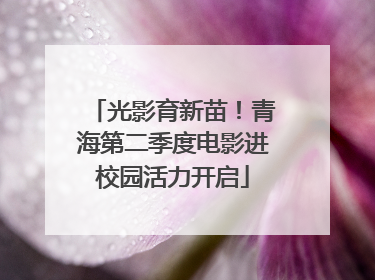 光影育新苗！青海第二季度电影进校园活力开启