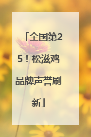 全国第25！松滋鸡品牌声誉刷新